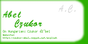 abel czukor business card